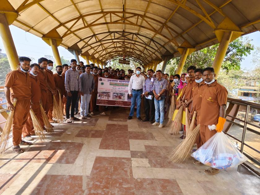 Celebration of Shiv Jayanti in Ulhasnagar, cleaning campaign on behalf of Municipal Corporation | उल्हासनगरात शिवजयंती उत्सवात साजरी, महापालिकेच्या वतीने सफाई अभियान