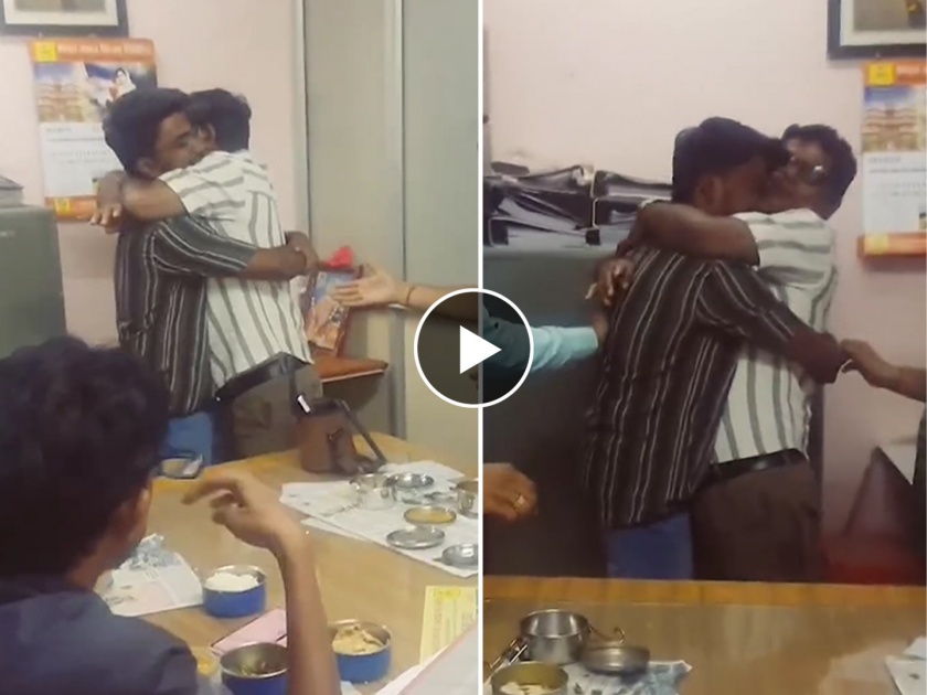 iit roorkee graduate surprises father with upsc 2023 result in his office having lunch video viral | Video - "मोठा अधिकारी आला तर..."; UPSC क्लिअर करून वडिलांच्या ऑफिसमध्ये पोहोचला लेक
