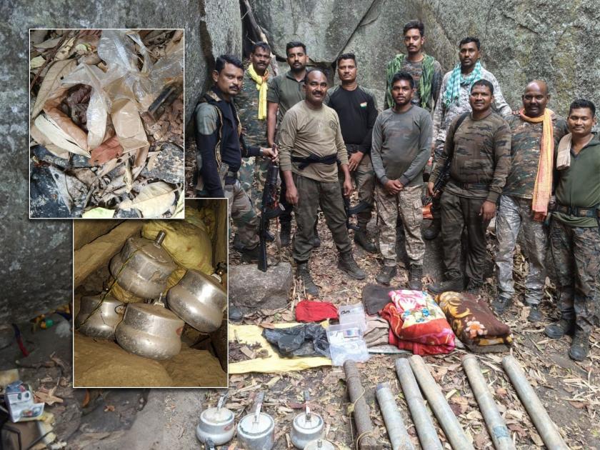 Six cooker bombs buried by Naxalites destroyed | नक्षल्यांनी पुरुन ठेवलेले सहा कुकर बॉम्ब नष्ट