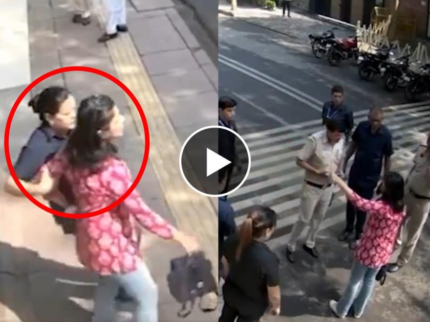 Swati Maliwal case video shows jerking hand of femal police staff | Swati Maliwal : स्वाती मालीवाल यांचा आणखी एक Video आला समोर; 'त्या' दिवशी नेमकं काय घडलं?