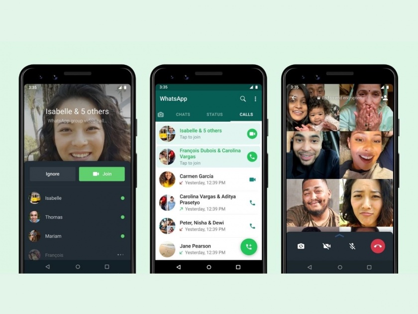 Whatsapp joinable group feature helps to join missed group calls rollout android ios  | WhatsApp ग्रुप कॉलसाठी नवीन फिचर सादर; सहज जॉईन करता येईल कट झालेला ग्रुप कॉल  