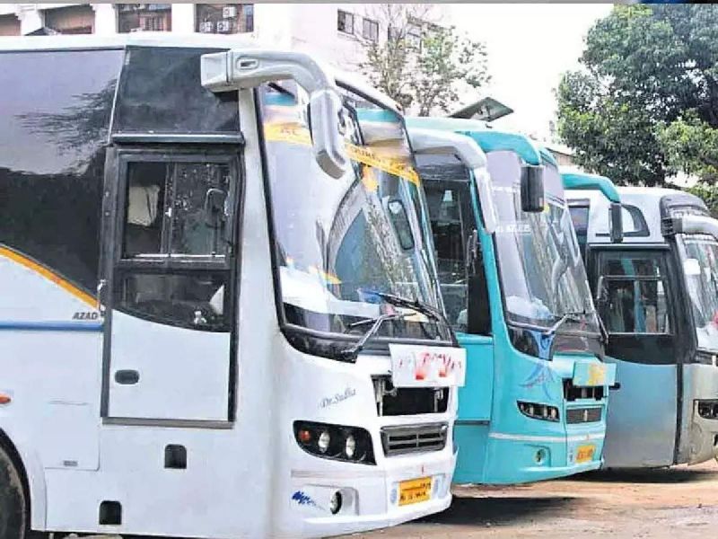 private bus traffic increases on bhandara nagpur road amid msrtc strike | भंडारा-नागपूर मार्गावर ट्रॅव्हल्सचा कब्जा, तिकिटाच्या दरातही वाढ
