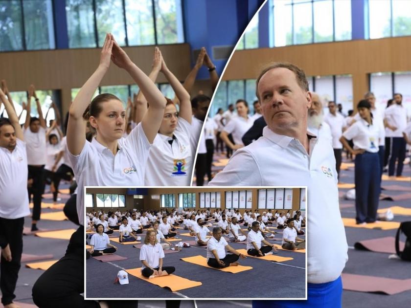 International Day of Yoga 2023 'G-20' Education Working Group representatives participate in International Yoga Day programme | International Day of Yoga 2023: 'जी- २०' शिक्षण कार्यगट प्रतिनिधींचा आंतरराष्ट्रीय योग दिन कार्यक्रमात सहभाग