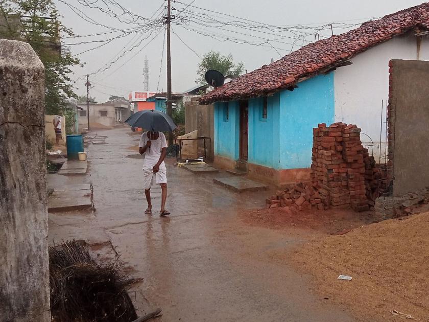 In Bhandara district rain accompanied with thunder | कोरड्या मृगाच्या पाठीवर आर्द्राने दिली ओली सलामी; कुठे बरसल्या सरी, तर कुठे वाढविला उकाडा