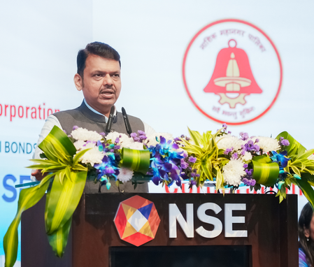 NMC Clean Godavari Bonds listed on NSE in presence of Maha CM