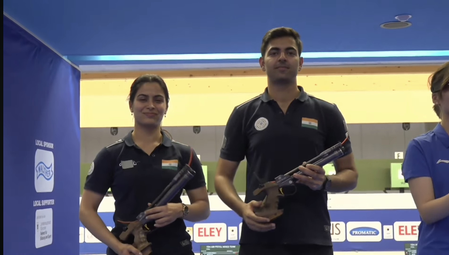 Shooting World Cup Munich: Manu Bhaker, Samrat Rana add silver in pistol mixed team as India ends second in medal tally