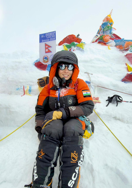 based Indian banker Shradha Gupta conquers Mount Everest, the world's highest peak