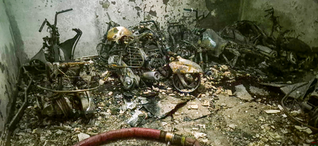 old girl among four held for setting Delhi building ablaze
