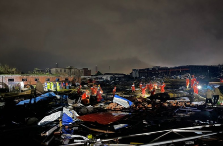 Eight dead after thunderstorms hit China's Hubei; several missing after landslide in Gansu