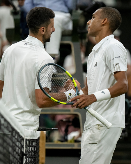 Aliassime reflects on Djokovic heartbreak at Wimbledon
