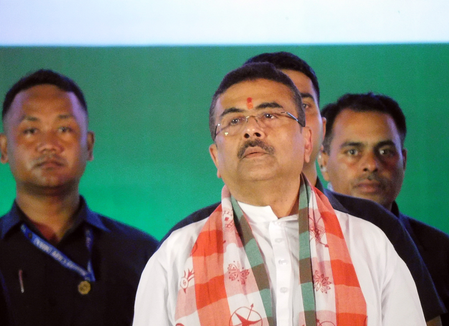 tolerance for corruption; cites suspension of two officials