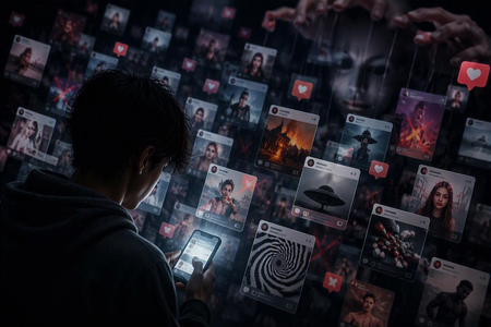 driven social media feeds GenZ with fake content