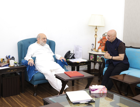 Veteran actor Anupam Kher meets HM Amit Shah