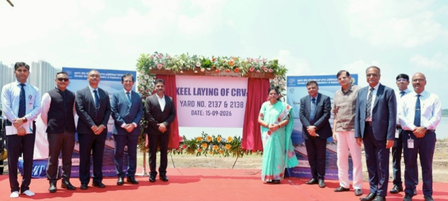 GRSE lays keels for two Coastal Research Vessels for Geological Survey of India