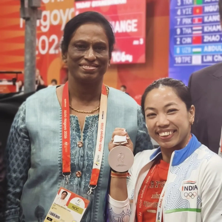 Usha congratulates Mirabai Chanu on historic silver