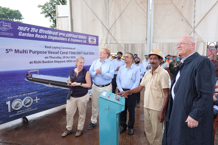 Vision Net India GRSE Lays Keel for Fifth German Multi-Purpose Vessel, Bolstering 'Make ...