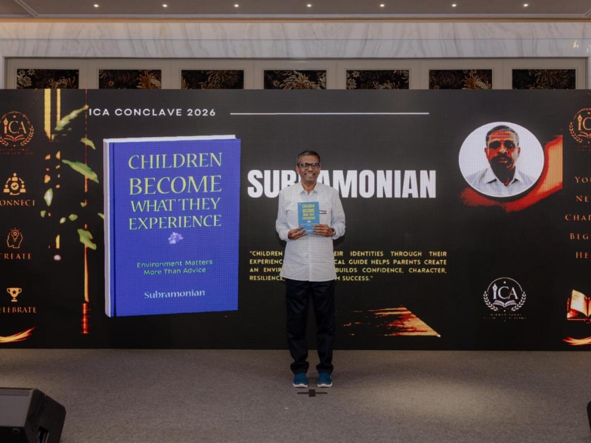 Mr. Subramonian Launched His Debut Book, Children Become What They ...
