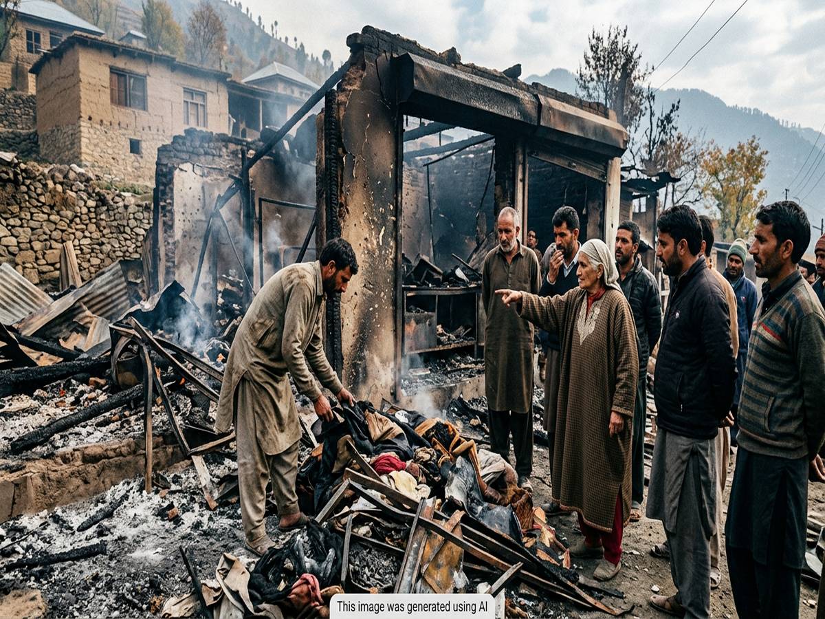 Distress Fire Doda Fire Destroys Eight Structures, Shopkeepers Face Heavy Losses ...