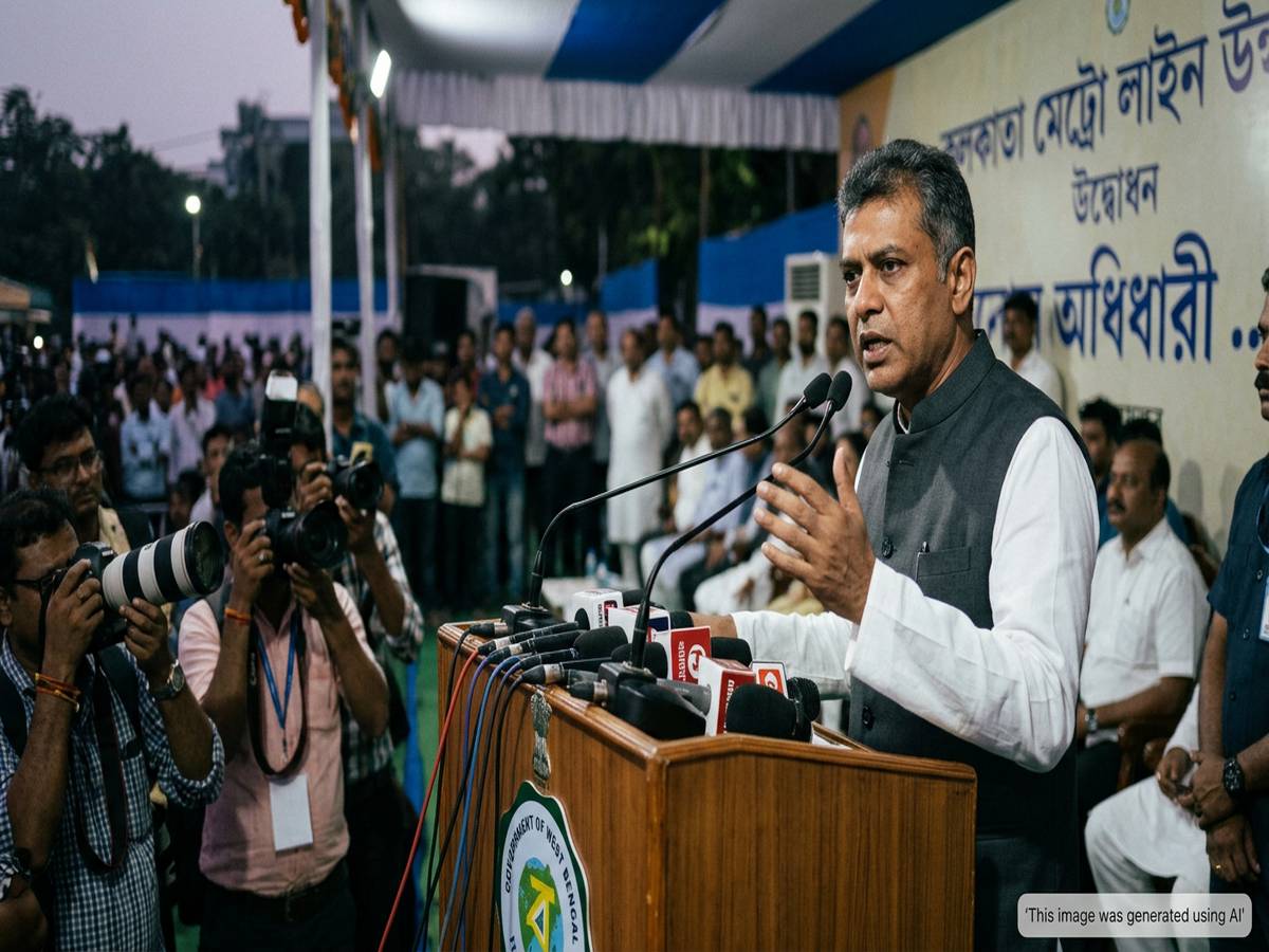 Shubhendu Adhikari Urges PM Modi to Inaugurate Kolkata Metro Line Soon ...