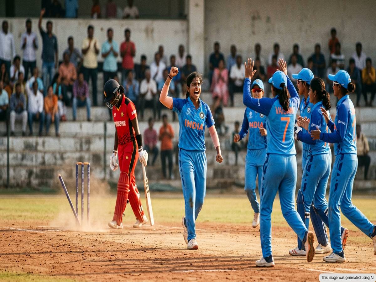 Vaishnavi Sharma's Five-Wicket Haul Crushes Zimbabwe Women for 131