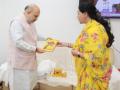 Raj MP Diya Kumari meets Rajnath Singh, Amit Shah in Delhi - Hindi News | Raj MP Diya Kumari meets Rajnath Singh, Amit Shah in Delhi | Latest politics News at Lokmattimes.com