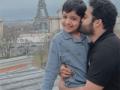 Jr NTR's warm kiss for son Abhay Ram in Paris melts hearts - Hindi News | Jr NTR's warm kiss for son Abhay Ram in Paris melts hearts | Latest entertainment News at Lokmattimes.com