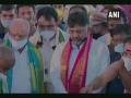 Karnataka CM BS Yediyurappa performs Bhoomi Pooja for Kempegowda statue - Hindi News | Karnataka CM BS Yediyurappa performs Bhoomi Pooja for Kempegowda statue | Latest national News at Lokmattimes.com
