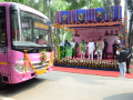 CM Nitish Kumar flags off 80 buses dedicated to women passengers in Patna - Hindi News | CM Nitish Kumar flags off 80 buses dedicated to women passengers in Patna | Latest national News at Lokmattimes.com