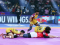 PKL 12: Bharat, Vijay guide Telugu Titans to 1-point win over Gujarat Giants, spoil Shadloui’s 100th game - Hindi News | PKL 12: Bharat, Vijay guide Telugu Titans to 1-point win over Gujarat Giants, spoil Shadloui’s 100th game | Latest other-sports News at Lokmattimes.com
