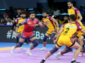 PKL 12: Bharat’s Super 10, Shubham’s High Five power Telugu Titans to fourth consecutive win - Hindi News | PKL 12: Bharat’s Super 10, Shubham’s High Five power Telugu Titans to fourth consecutive win | Latest other-sports News at Lokmattimes.com