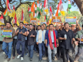 BJP's ally Tipra Motha Party protests in Agartala against Bangladesh leaders' remarks on Northeast India - Hindi News | BJP's ally Tipra Motha Party protests in Agartala against Bangladesh leaders' remarks on Northeast India | Latest national News at Lokmattimes.com