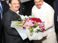 J.P. Nadda arrives in MP's Indore, CM Mohan Yadav calls him 'lucky' for BJP - Hindi News | J.P. Nadda arrives in MP's Indore, CM Mohan Yadav calls him 'lucky' for BJP | Latest national News at Lokmattimes.com