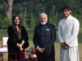 PM Modi hosts javelin ace Neeraj Chopra, wife Himani, at his residence - Hindi News | PM Modi hosts javelin ace Neeraj Chopra, wife Himani, at his residence | Latest other-sports News at Lokmattimes.com