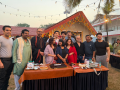 Fatima Sana Shaikh celebrates with the cast & crew as she wraps up the shoot for her untitled next - Hindi News | Fatima Sana Shaikh celebrates with the cast & crew as she wraps up the shoot for her untitled next | Latest entertainment News at Lokmattimes.com