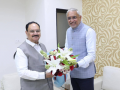 JP Nadda arrives in Gujarat for VGRC concluding session, meets state BJP chief - Hindi News | JP Nadda arrives in Gujarat for VGRC concluding session, meets state BJP chief | Latest national News at Lokmattimes.com