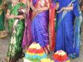 Telangana CM's wife, daughter-in-law take part in Bathukamma - Hindi News | Telangana CM's wife, daughter-in-law take part in Bathukamma | Latest politics News at Lokmattimes.com