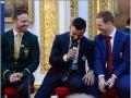 Rivalries stay on the field: Kohli shares picture with de Villiers and Morgan - Hindi News | Rivalries stay on the field: Kohli shares picture with de Villiers and Morgan | Latest cricket News at Lokmattimes.com