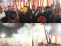 Guns fired at wedding reception of Raj minister's son, video goes viral - Hindi News | Guns fired at wedding reception of Raj minister's son, video goes viral | Latest politics News at Lokmattimes.com