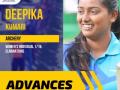 Deepika Kumari moves to Round of 16 with a close win - Hindi News | Deepika Kumari moves to Round of 16 with a close win | Latest other-sports News at Lokmattimes.com