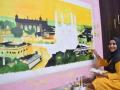 Hyderabadi girl's paintings adorn walls of London restaurant - Hindi News | Hyderabadi girl's paintings adorn walls of London restaurant | Latest national News at Lokmattimes.com
