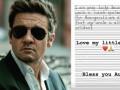 Jeremy Renner shares note from his nephew as he recuperates - Hindi News | Jeremy Renner shares note from his nephew as he recuperates | Latest entertainment News at Lokmattimes.com