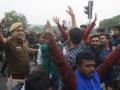 JNU student protests: Security hiked outside HRD Ministry - Hindi News | JNU student protests: Security hiked outside HRD Ministry | Latest national News at Lokmattimes.com