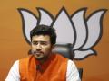K'taka: Cong workers lay siege to BJP MP Tejaswi Surya's residence, detained - Hindi News | K'taka: Cong workers lay siege to BJP MP Tejaswi Surya's residence, detained | Latest politics News at Lokmattimes.com