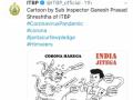 ITBP trooper's cartoon on COVID-19 draws praise - Hindi News | ITBP trooper's cartoon on COVID-19 draws praise | Latest national News at Lokmattimes.com
