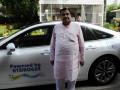 Gadkari reaches Parliament in hydrogen-powered car - Hindi News | Gadkari reaches Parliament in hydrogen-powered car | Latest politics News at Lokmattimes.com