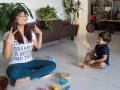 Shweta Tiwari, son play with dough amid lockdown - Hindi News | Shweta Tiwari, son play with dough amid lockdown | Latest maharashtra News at Lokmattimes.com