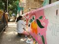 Big B's granddaughter paints wall to highlight menstrual hygiene - Hindi News | Big B's granddaughter paints wall to highlight menstrual hygiene | Latest entertainment News at Lokmattimes.com