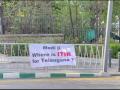 TRS banners with 17 questions greet Modi in Hyderabad - Hindi News | TRS banners with 17 questions greet Modi in Hyderabad | Latest politics News at Lokmattimes.com