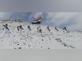 73rd Republic Day: ITBP troops unfurl national flag at 15,000 feet in Ladakh, sing National Anthem - Hindi News | 73rd Republic Day: ITBP troops unfurl national flag at 15,000 feet in Ladakh, sing National Anthem | Latest national News at Lokmattimes.com