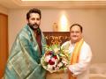 'Bheeshma' star Nithin meets BJP chief JP Nadda - Hindi News | 'Bheeshma' star Nithin meets BJP chief JP Nadda | Latest entertainment News at Lokmattimes.com